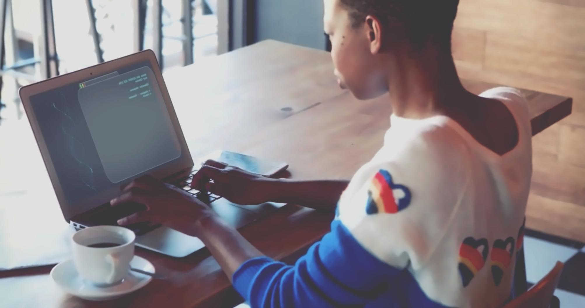 Neural network architecture diagram showing deep learning layers and connections